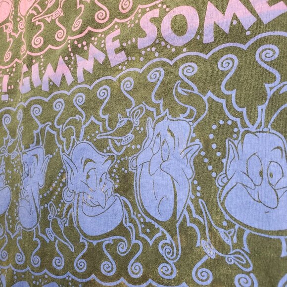 Vintage 90's Disney Aladdin Genie All Over Print Promo Shirt Single Stitch - Picture 6 of 7